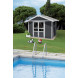Capanno da giardino Basic Home 7,5 m² Grigio scuro-1