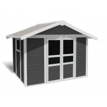 Capanno da giardino Basic Home 7,5 m² Grigio scuro